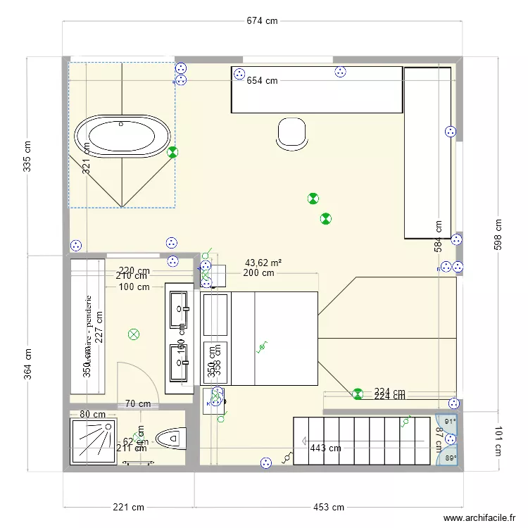 Etage Poussin Carantec 4 wc douche porte option alex. Plan de Etage Poussin Carantec 4 wc douche porte option alex. Plan de