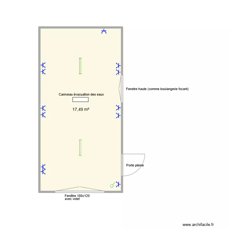 600x300 Boulangerie Patisserie. Plan de 1  et 17 m²