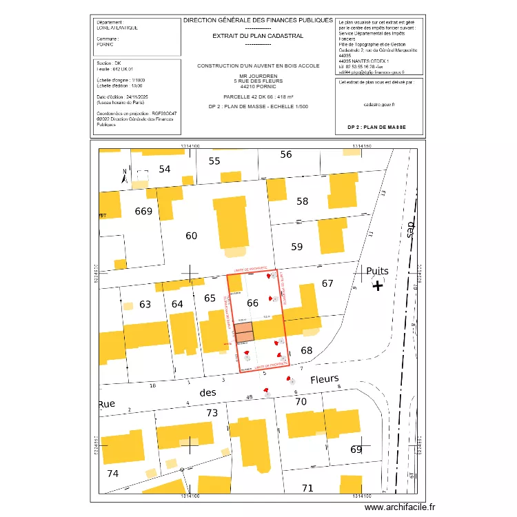 DP 2 JOURDREN AUVENT 2P. Plan de 