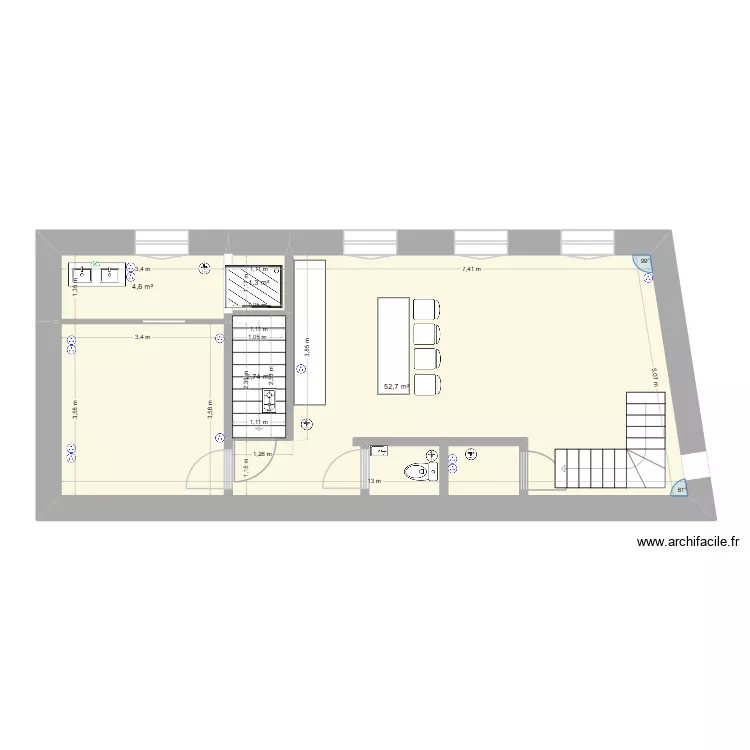 MAISON 2 hbjpm V2. Plan de 4  et 61 m²