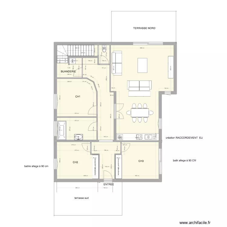 ALGER    PROJET 3   RDC. Plan de 