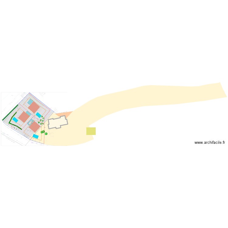 AMENAGEMENT TERRAINS modif dp. Plan de 1 pièce et 195 m2