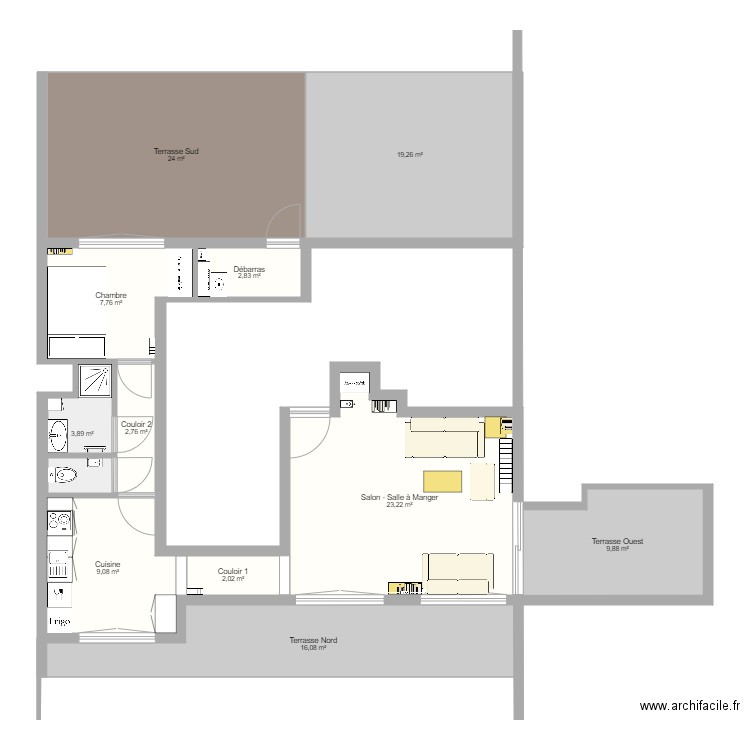 Penthouse 2021. Plan de 0 pièce et 0 m2