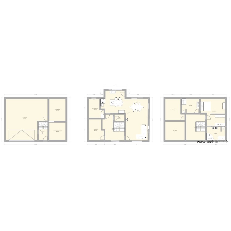 Cave Alya. Plan de 15 pièces et 275 m2