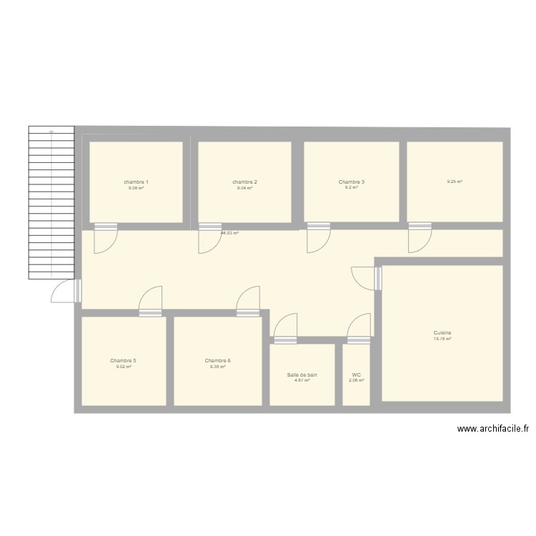 idée maquette étage. Plan de 0 pièce et 0 m2