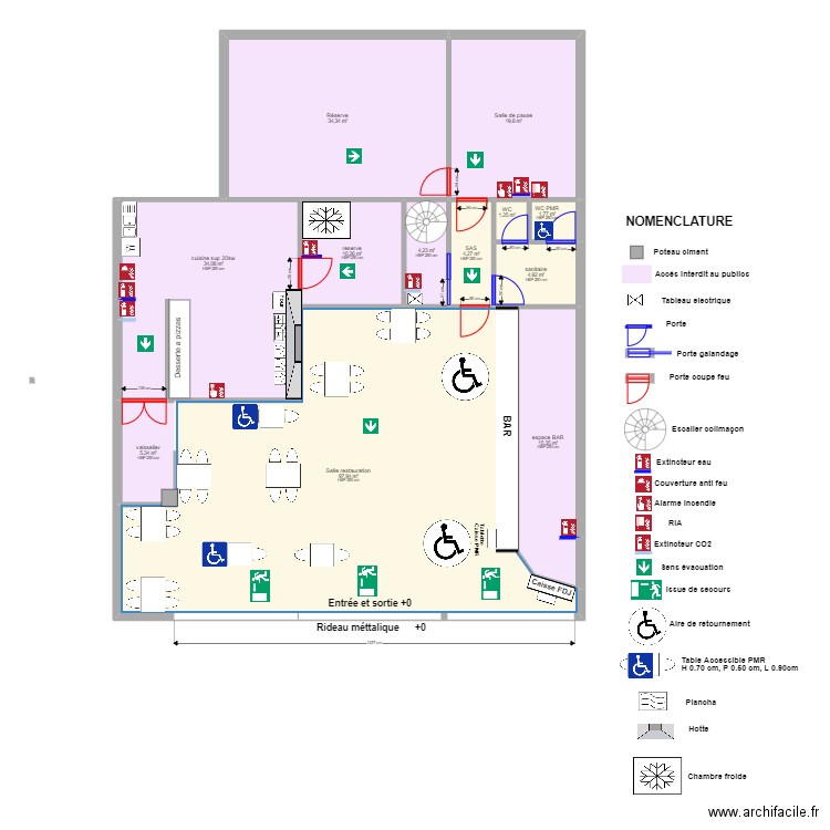 Brasserie Villetaneuse après projet. Plan de 0 pièce et 0 m2