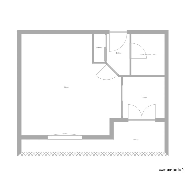 ATTALI. Plan de 6 pièces et 43 m2