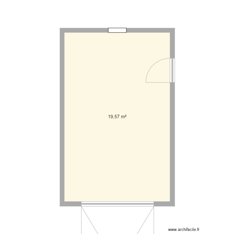 garage. Plan de 1 pièce et 20 m2