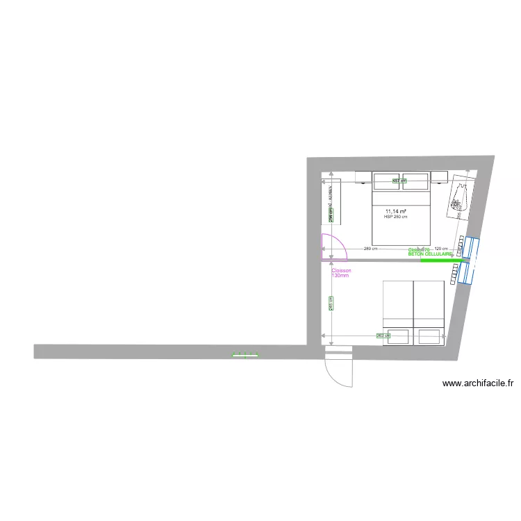 1 ER &Eacute;TAGE PORTES. Plan de 