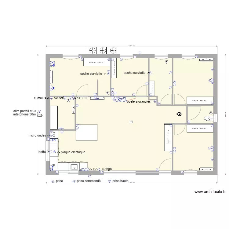 nouvelle maison plan electrique prise. Plan de 
