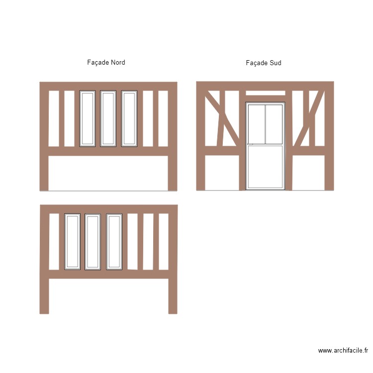 Ecquetot façades passage. Plan de 0 pièce et 0 m2