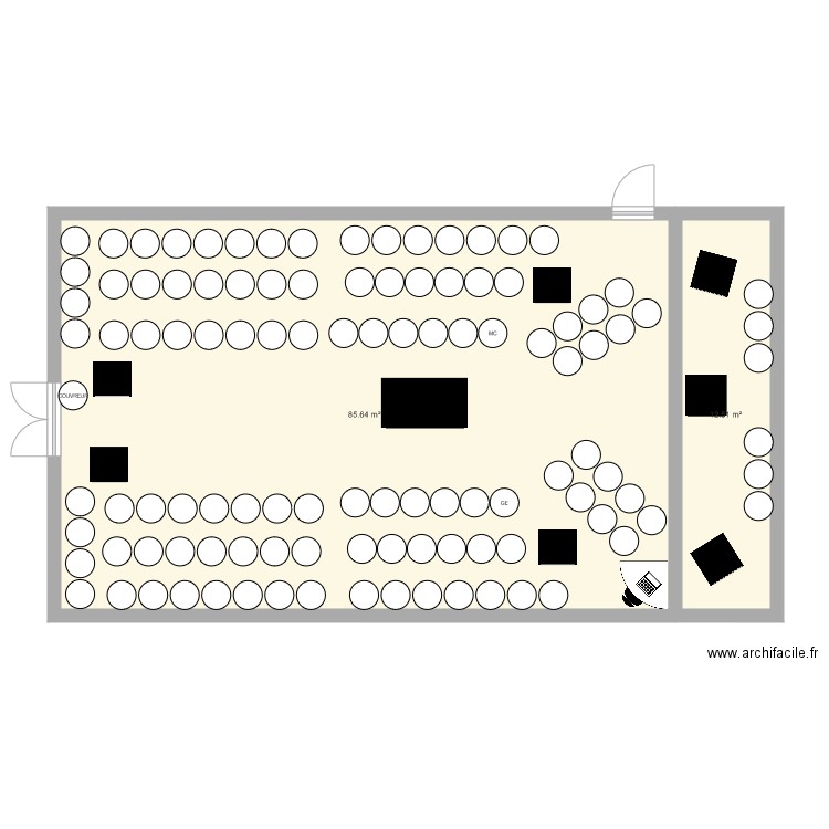 TEMPLE . Plan de 0 pièce et 0 m2