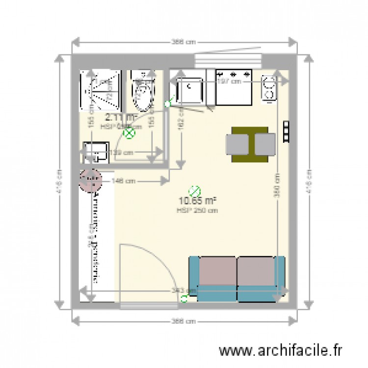 Studio chambre de bonne3. Plan de 0 pièce et 0 m2