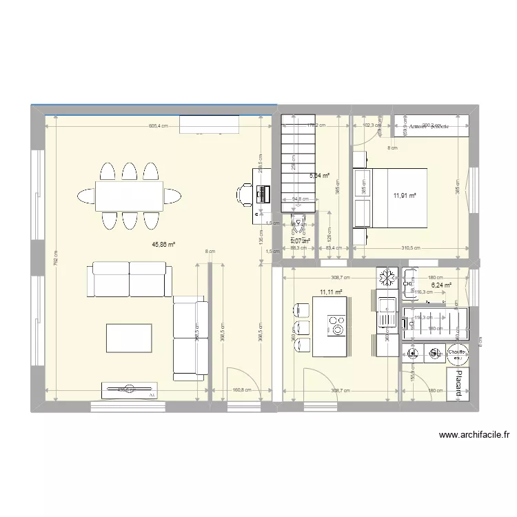 DRAPEAU-MERLET. Plan de 