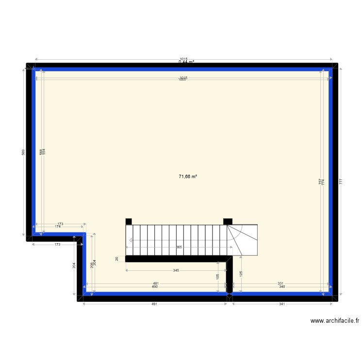 Fond de plan ANTONY maj. Plan de 3 pièces et 72 m2