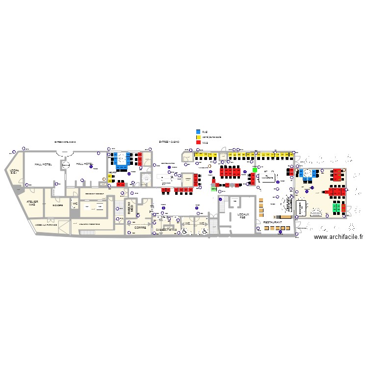 Plan de salle RDC au 01 Janvier 2019. Plan de 0 pièce et 0 m2