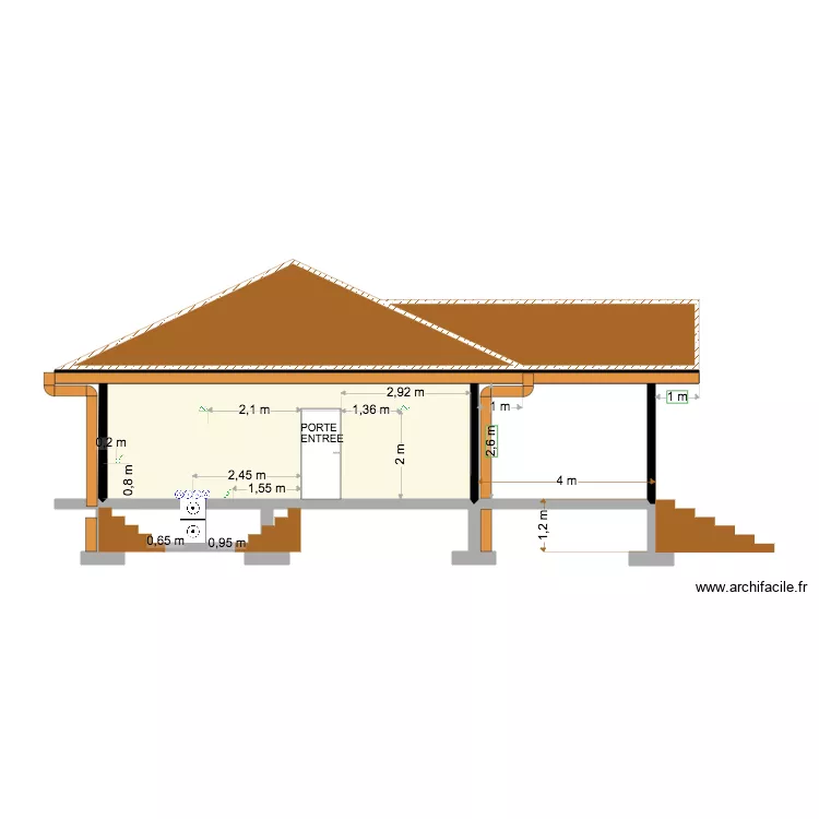 Fa&ccedil;ade cot&eacute; cuisine prises interrupteurs . Plan de 