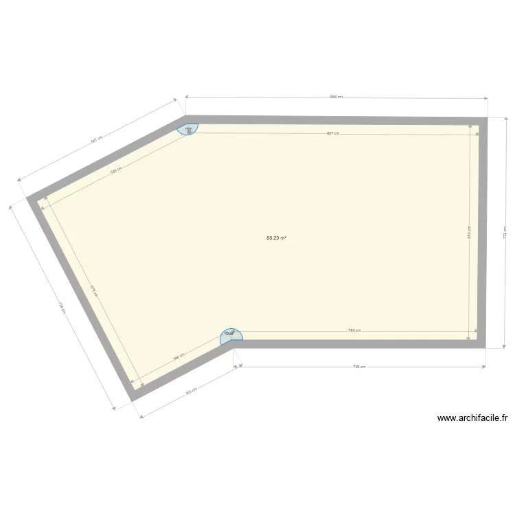 LA LANDE DU TEMPLE ETAGE SOUS SOL. Plan de 