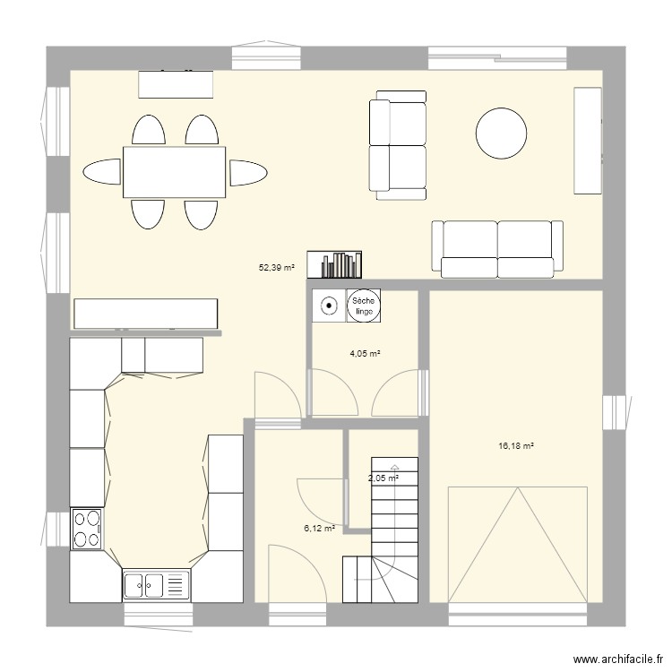 Maison 10x10 4. Plan de 0 pièce et 0 m2