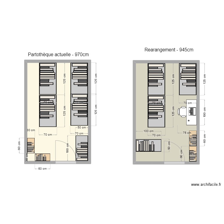 Parthothèque cheap. Plan de 2 pièces et 18 m2