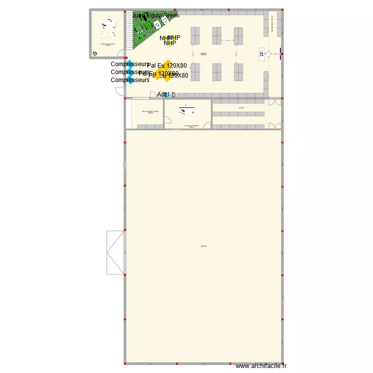 Agrimeca70 Dampierre/ salon. Plan de 
