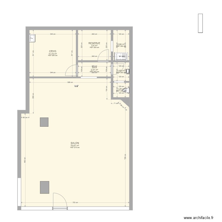 SALON ANNE VIDE. Plan de 0 pièce et 0 m2