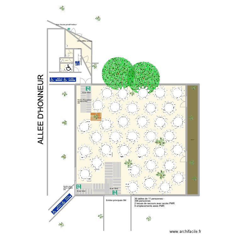 Bastide du Roy  pavillon des oliviers  résolution. Plan de 7 pièces et 464 m2
