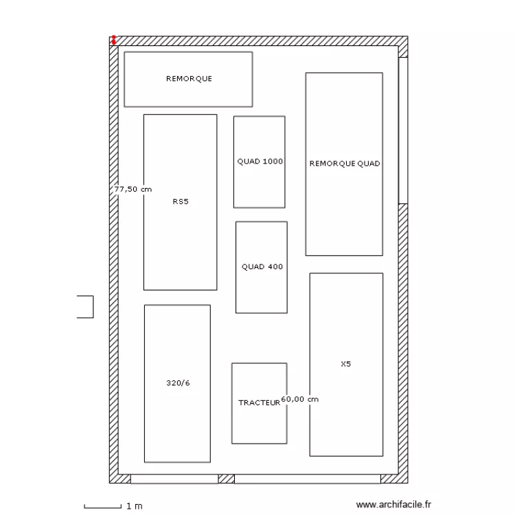 GARAGE. Plan de 