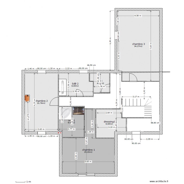 etage1 plancher chauffant. Plan de 0 pièce et 0 m2