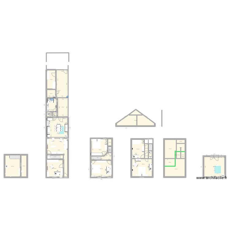 Bois haine. Plan de 29 pièces et 248 m2