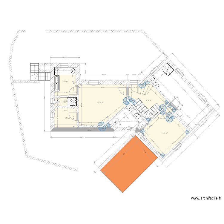 plan 1etage 1 version 2. Plan de 0 pièce et 0 m2