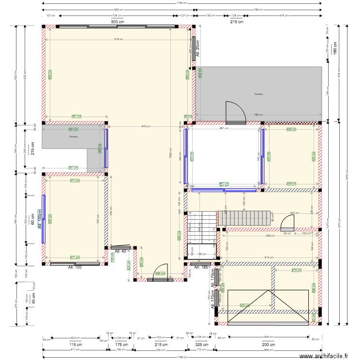 GUEUX RDC MACONNERIE 1e tranche. Plan de 0 pièce et 0 m2