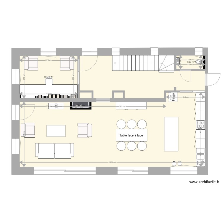 Vieille Ferme 2. Plan de 6 pièces et 83 m2