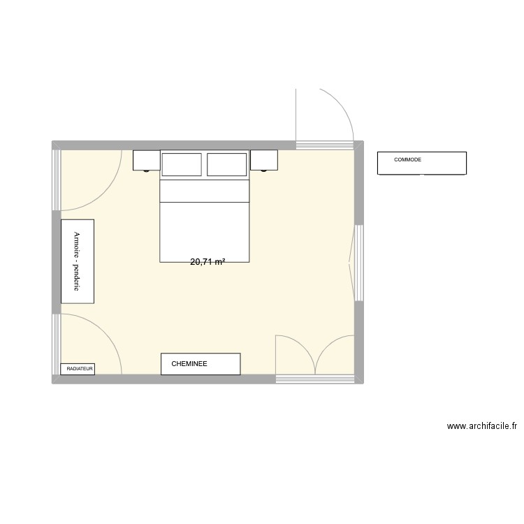 CHAMBRE PARENTALE. Plan de 0 pièce et 0 m2