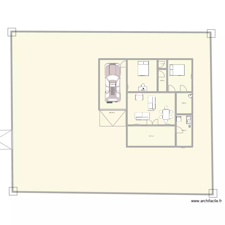 maison toubate. Plan de 