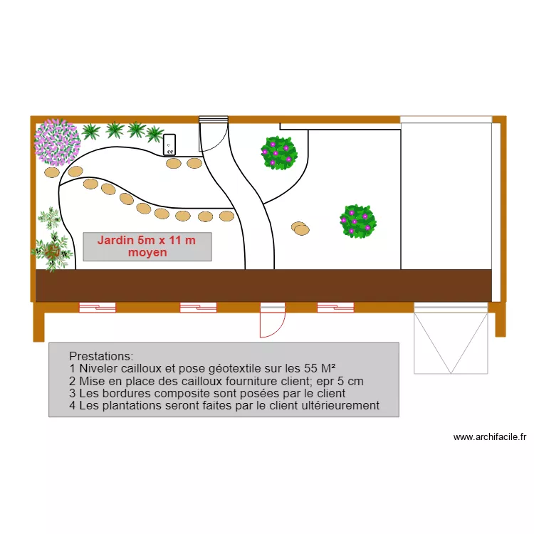 NIEUL jardin devant. Plan de 