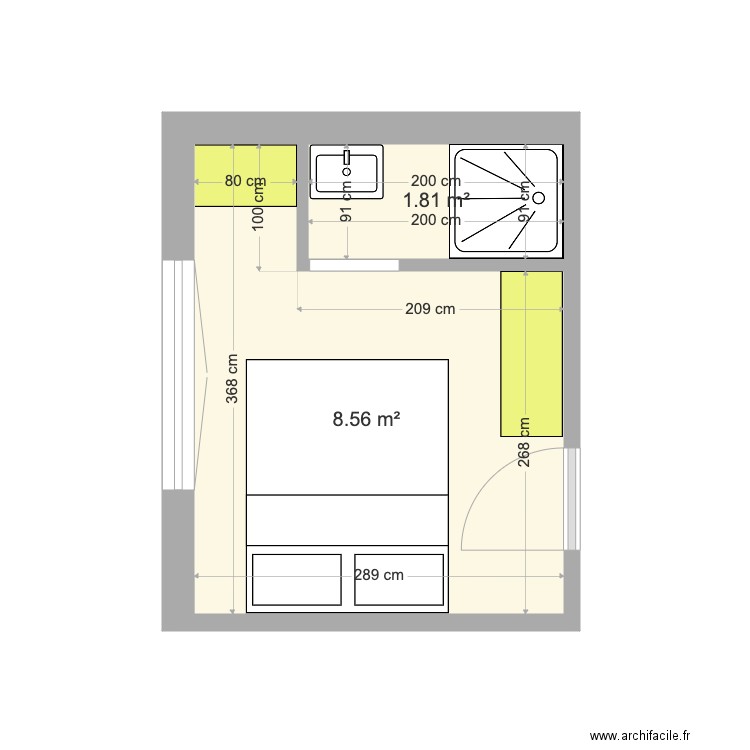 chambre 2 rdc. Plan de 0 pièce et 0 m2
