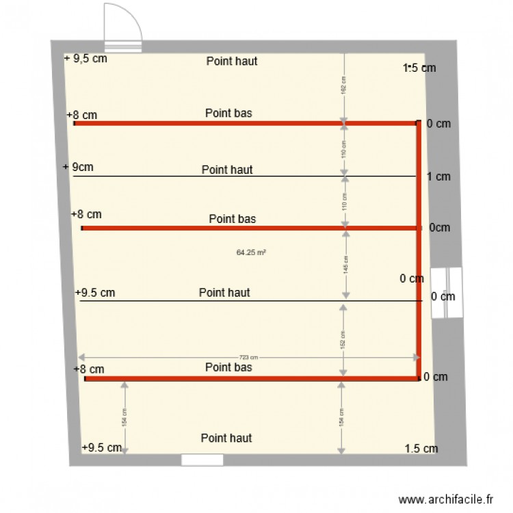 Shape incub 1 caniveau ET pentes. Plan de 0 pièce et 0 m2