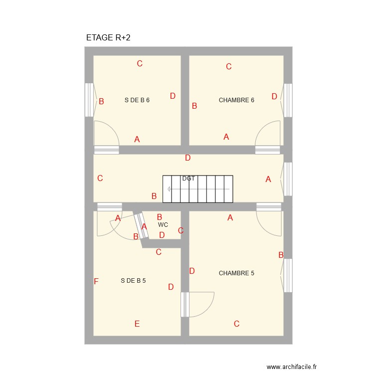 LAMBERT  ETAGE 2. Plan de 0 pièce et 0 m2