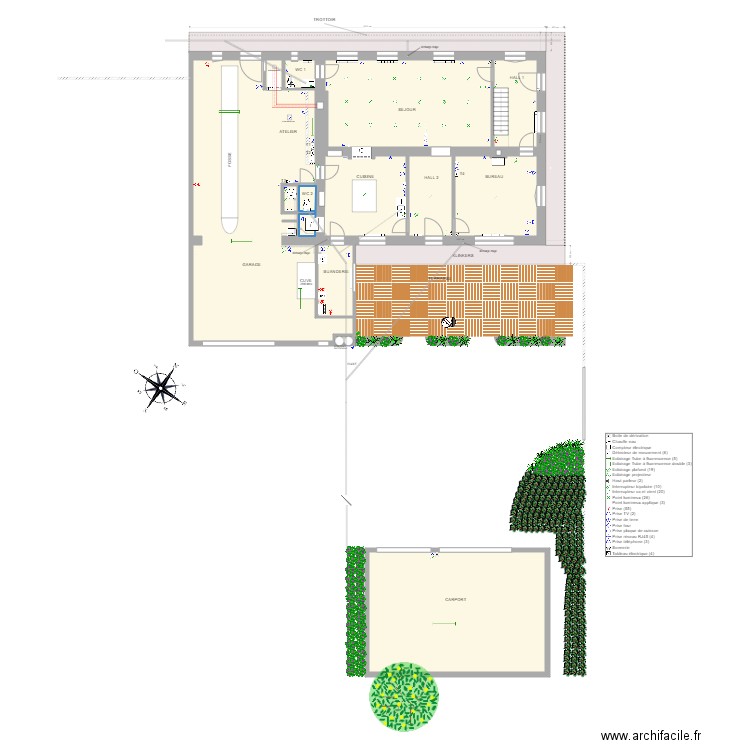 PLAN 1. Plan de 12 pièces et 281 m2