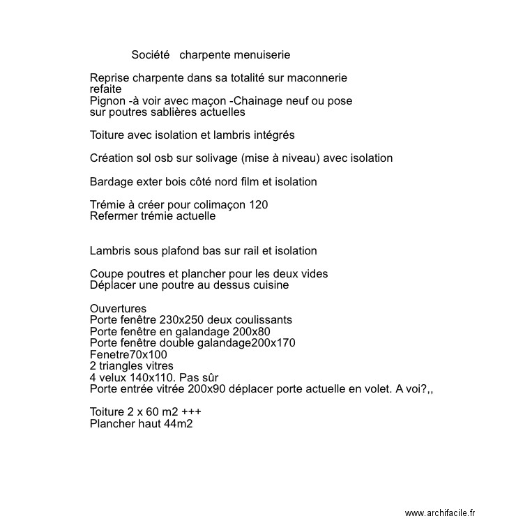 Détail menuiserie Tissot. Plan de 0 pièce et 0 m2
