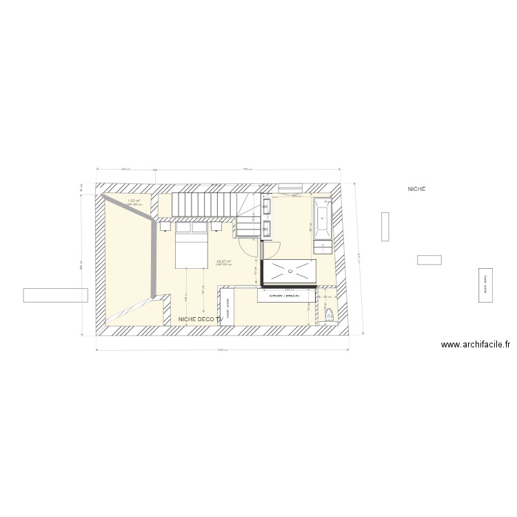 ETAGE CHAMBRE R2. Plan de 0 pièce et 0 m2