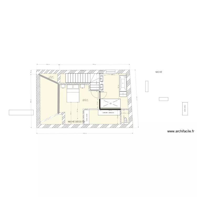 ETAGE CHAMBRE R2. Plan de 