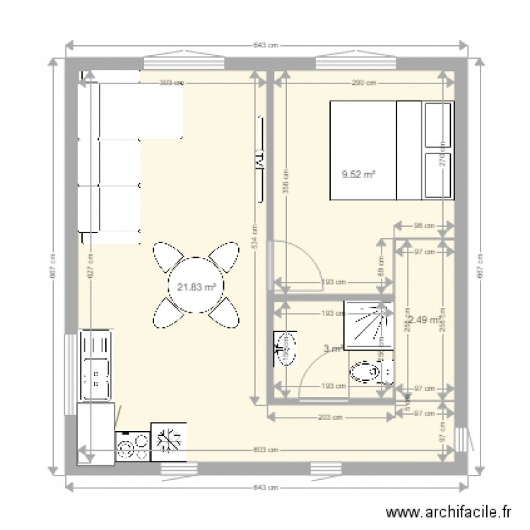 Studio Nabil 1. Plan de 0 pièce et 0 m2
