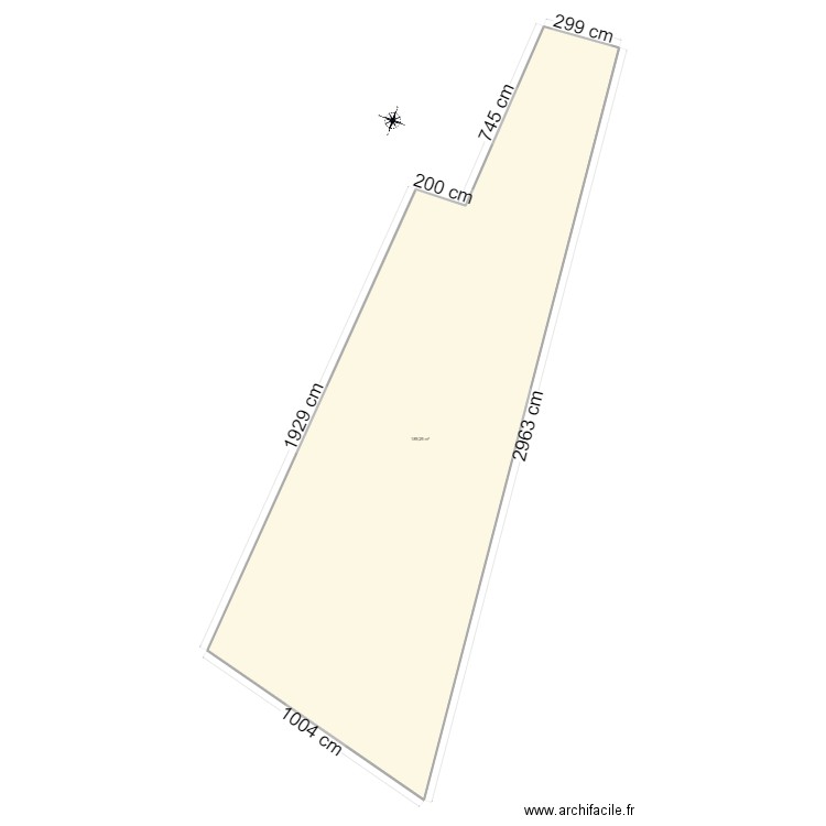 Azeboudj. Plan de 1 pièce et 189 m2