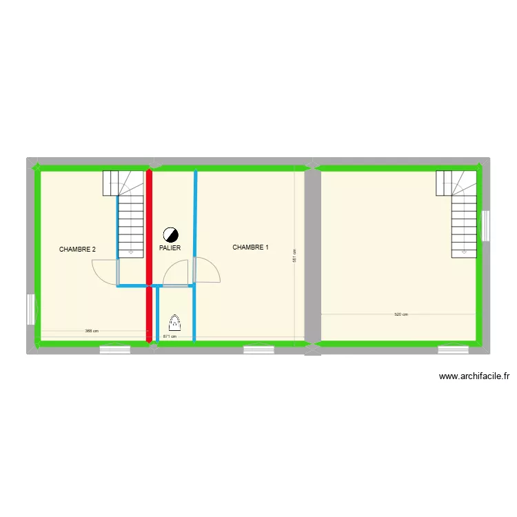 ETAGE PEILLON. Plan de 