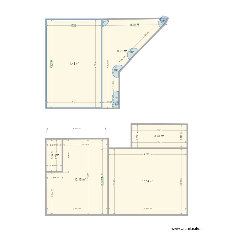 foncia theo bac. Plan de 0 pièce et 0 m2