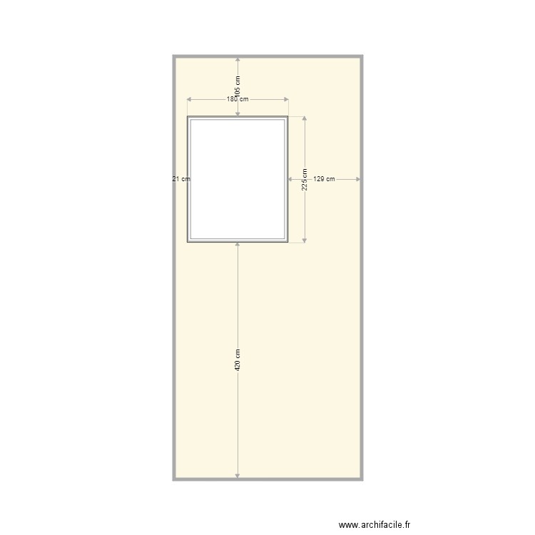 wall 46 3 window X 3. Plan de 1 pièce et 25 m2