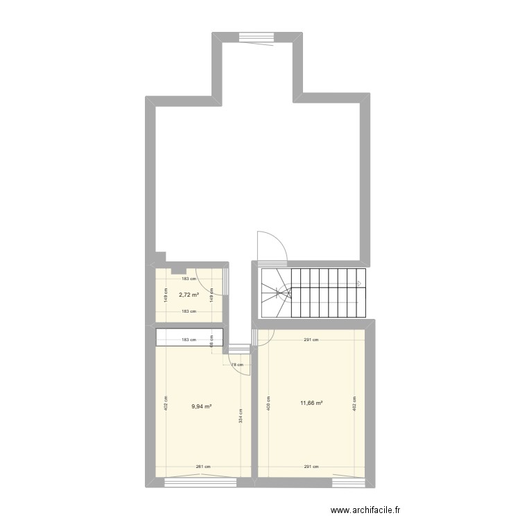 saint genix . Plan de 3 pièces et 24 m2