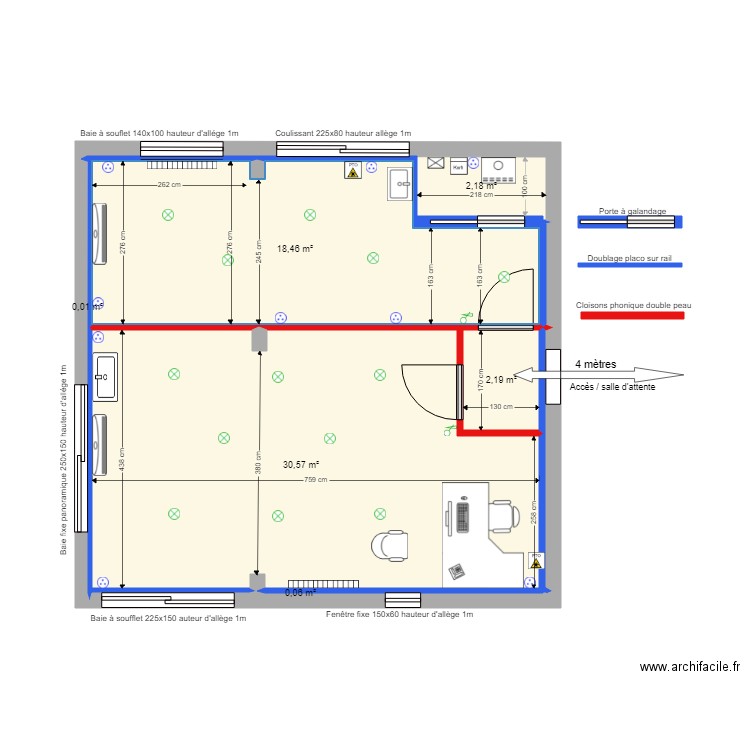 salles massages et réflexologie. Plan de 0 pièce et 0 m2